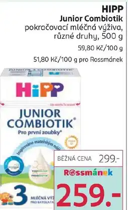 Rossmann HIPP Junior combiotik nabídka