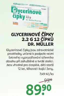 Rossmann Glycerinové čípky 2.2 g 12 čípků dr. müller nabídka