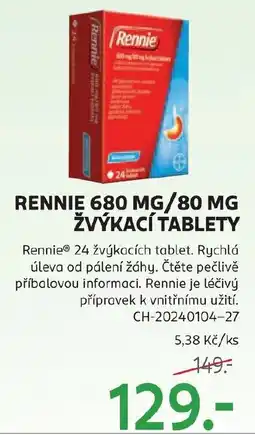 Rossmann Rennie 680 mg/80 mg žvýkací tablety nabídka