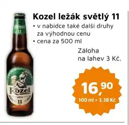 Můjobchod Kozel ležák světlý 11 nabídka