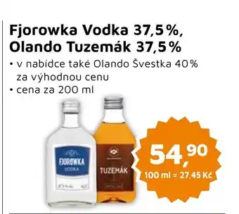 Můjobchod Fjorowka Vodka 37,5%, Olando Tuzemák 37,5% nabídka