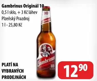 Partner Maloobchodní síť GAMBRINUS Originál 10 nabídka