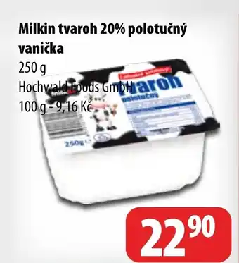 Partner Maloobchodní síť Milkin tvaroh 20% polotučný vanička nabídka