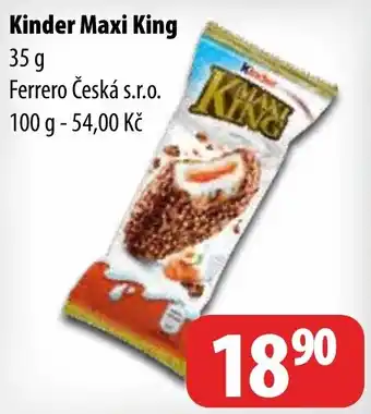 Partner Maloobchodní síť Kinder maxi king nabídka