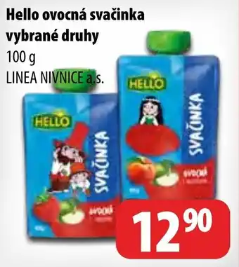 Partner Maloobchodní síť Hello ovocná svačinka vybrané druhy nabídka