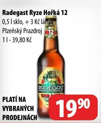 Partner Maloobchodní síť Radegast ryze hořká 12 nabídka