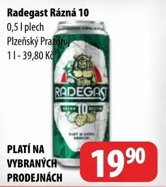 Partner Maloobchodní síť Radegast rázná 10 nabídka