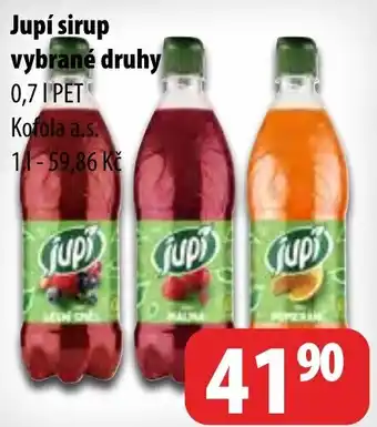 Partner Maloobchodní síť JUPI Sirup vybrané druhy nabídka