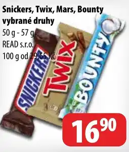 Partner Maloobchodní síť Snickers, twix, mars, bounty vybrané druhy nabídka