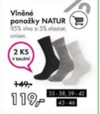 Vesna Vlněné ponožky NATUR nabídka