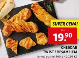 Lidl CHEDDAR TWIST S BEŠAMELEM, 95 g nabídka