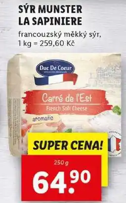 Lidl SÝR MUNSTER LA SAPINIERE, 250 g nabídka