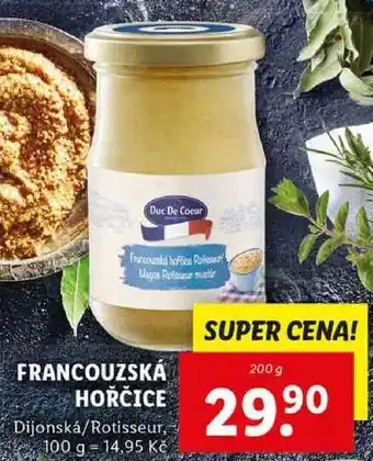 Lidl FRANCOUZSKÁ HOŘČICE, 200 g nabídka