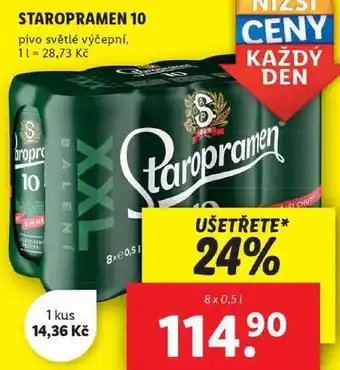 Lidl STAROPRAMEN 10, 8x 0,5 l nabídka