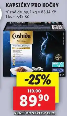 Lidl KAPSIČKY PRO KOČKY, 12x 85 g nabídka