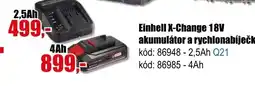 EVA Einhell X-Change 18V akumulátor a rychlonabíječka nabídka