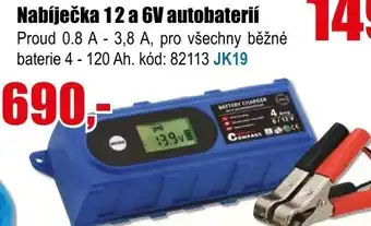 EVA Nabíječka 12 a 6V autobaterií nabídka