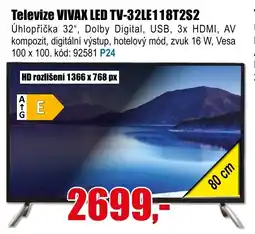 EVA Televize VIVAX LED TV-32LE118T2S2 nabídka