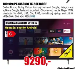 EVA Televize PANASONIC TX-50LX800E nabídka