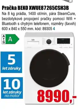 EVA Pračka BEKO XWUE87265CSH3B nabídka