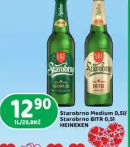 Brněnka HEINEKEN Starobrno Medium 0,51/ Starobrno nabídka