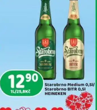 Brněnka HEINEKEN Starobrno Medium 0,51/ Starobrno nabídka