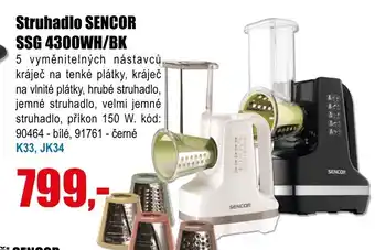 EVA Struhadlo SENCOR SSG 4300WH/BK nabídka