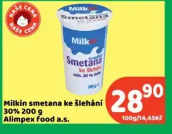 Brněnka Milkin smetana ke šlehání 30% nabídka