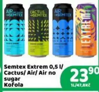 Brněnka Semtex Extrem 0,5 1/ Cactus/Air/ Air no sugar Kofola nabídka