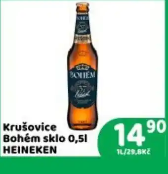 Brněnka HEINEKEN Krušovice Bohém sklo nabídka