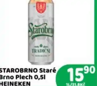 Brněnka HEINEKEN STAROBRNO Staré Brno Plech nabídka