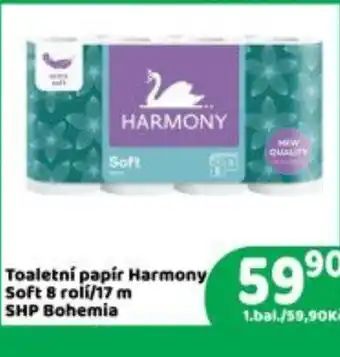 Brněnka Toaletní papír Harmony Soft 8 rolí/17 m SHP Bohemia nabídka