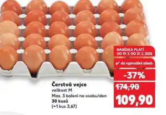 Kaufland Čerstvá vejce velikost M nabídka