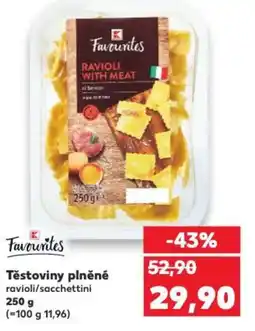 Kaufland Těstoviny plněné nabídka