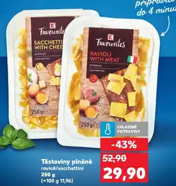 Kaufland Těstoviny plněné nabídka