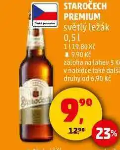 Penny Market STAROČECH PREMIUM světlý ležák, 0,5 l nabídka