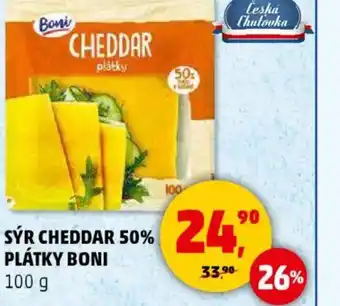 Penny Market Sýr cheddar 50% plátky boni nabídka