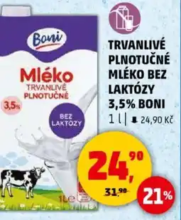 Penny Market Trvanlivé plnotučné mléko bez laktózy nabídka