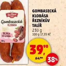 Penny Market Gombasecká klobása řezníkův talíř nabídka