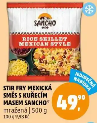 Penny Market Stir fry mexická směs s kuřecím masem sancho mražená nabídka