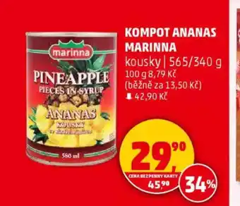 Penny Market Kompot ananas marinna kousky nabídka