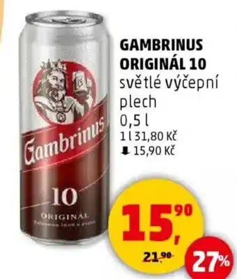 Penny Market GAMBRINUS Original 10 nabídka