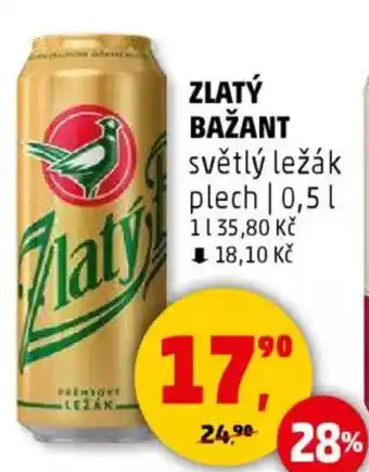 Penny Market Zlatý bažant světlý ležák nabídka