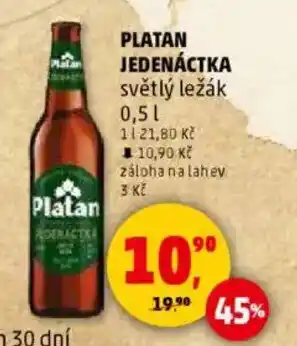 Penny Market PLATAN JEDENÁCTKA světlý ležák nabídka