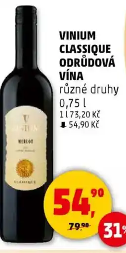 Penny Market Vinium classique odrůdová vína nabídka