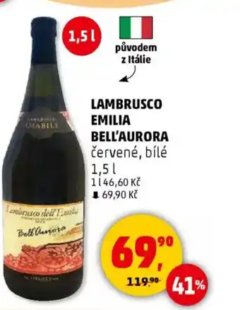 Penny Market LAMBRUSCO EMILIA BELL'AURORA červené, bílé nabídka