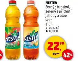 Penny Market NESTEA černý s broskví, zelený s příchutí jahody a aloe vera nabídka