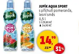 Penny Market JUPÍK Aqua sport s příchutí pomeranče, lesní směs nabídka