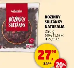 Penny Market Rozinky sultánky naturalia nabídka