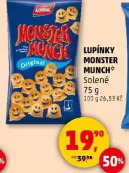 Penny Market Lupinky monster munch solené nabídka